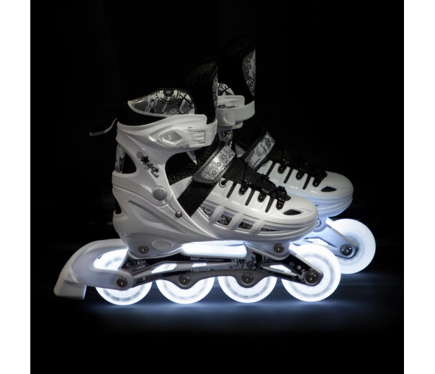 Nils Extreme Łyżworolki 4w1 NH10905 rozm. S (31-34) Białe LED - 1121592 - zdjęcie 7